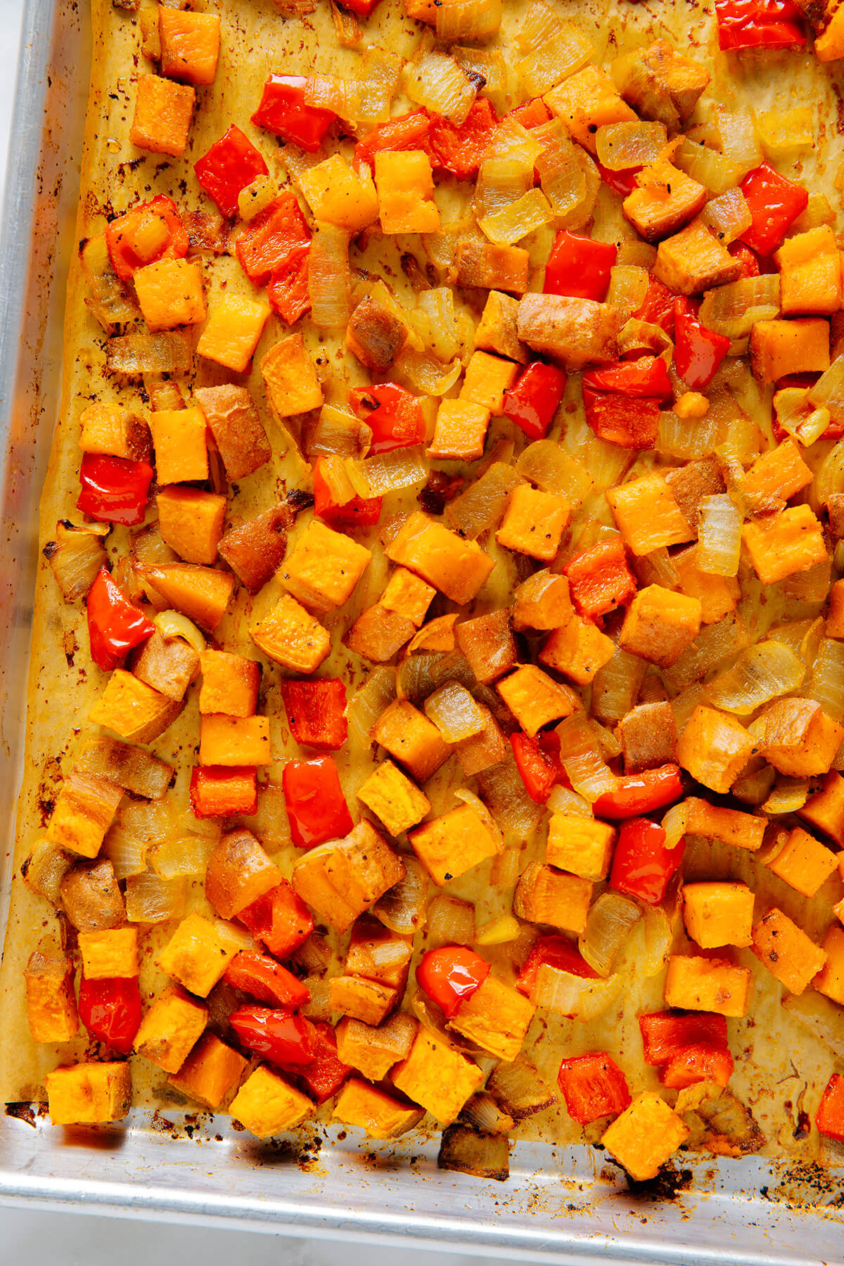 baked sweet potato hash